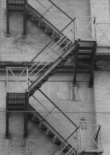 Stairs Old building fire exit